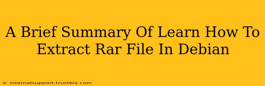 A Brief Summary Of Learn How To Extract Rar File In Debian