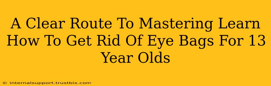 A Clear Route To Mastering Learn How To Get Rid Of Eye Bags For 13 Year Olds