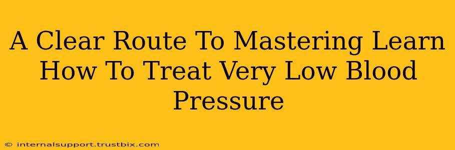 A Clear Route To Mastering Learn How To Treat Very Low Blood Pressure