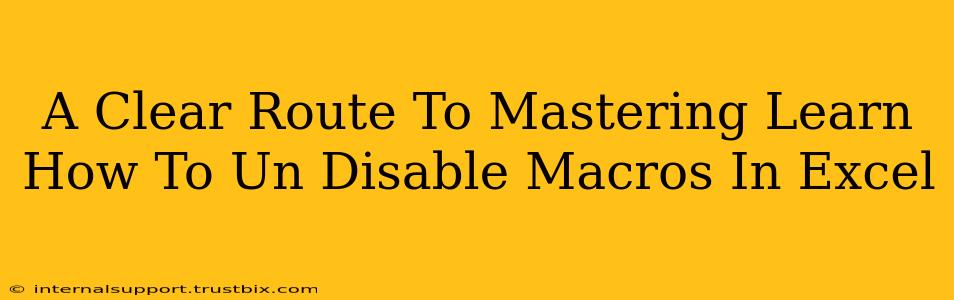 A Clear Route To Mastering Learn How To Un Disable Macros In Excel