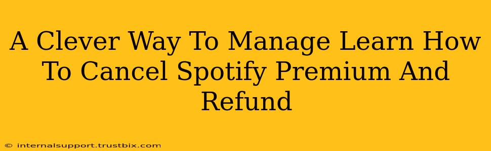 A Clever Way To Manage Learn How To Cancel Spotify Premium And Refund