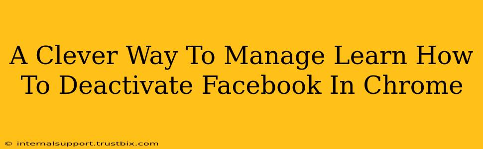 A Clever Way To Manage Learn How To Deactivate Facebook In Chrome