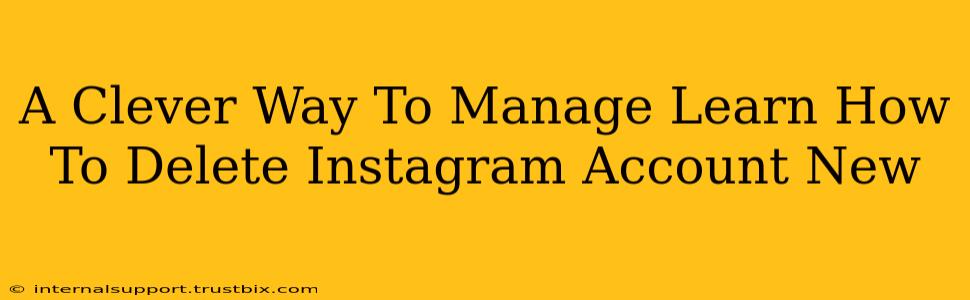 A Clever Way To Manage Learn How To Delete Instagram Account New