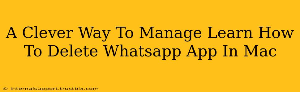 A Clever Way To Manage Learn How To Delete Whatsapp App In Mac