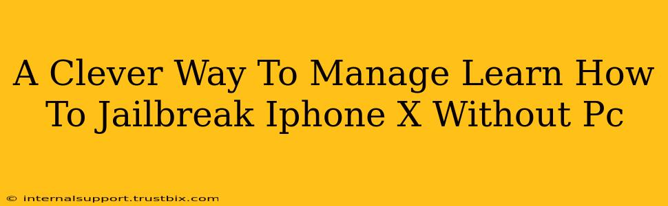 A Clever Way To Manage Learn How To Jailbreak Iphone X Without Pc