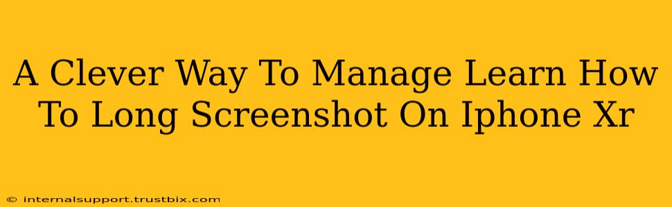 A Clever Way To Manage Learn How To Long Screenshot On Iphone Xr