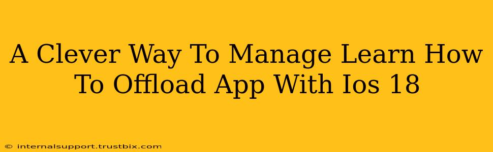 A Clever Way To Manage Learn How To Offload App With Ios 18