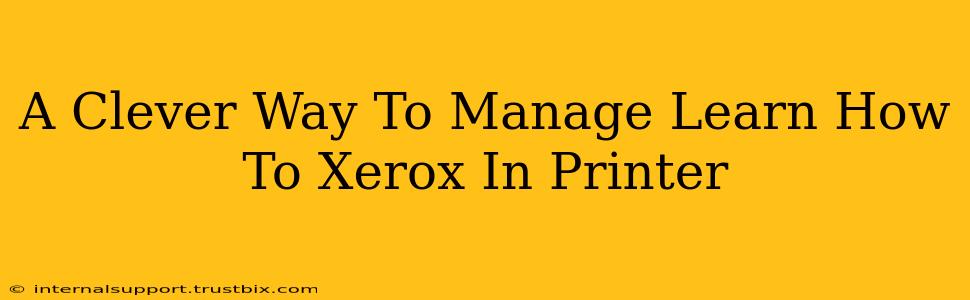 A Clever Way To Manage Learn How To Xerox In Printer