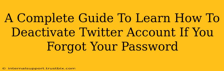 A Complete Guide To Learn How To Deactivate Twitter Account If You Forgot Your Password