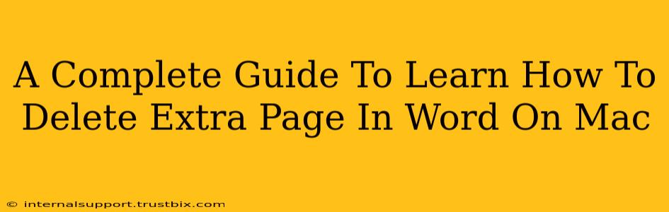 A Complete Guide To Learn How To Delete Extra Page In Word On Mac