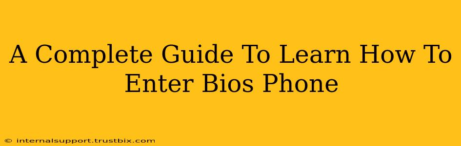 A Complete Guide To Learn How To Enter Bios Phone