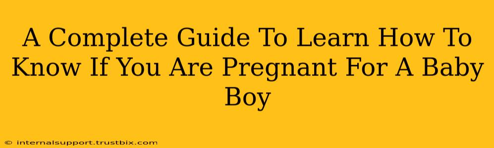 A Complete Guide To Learn How To Know If You Are Pregnant For A Baby Boy