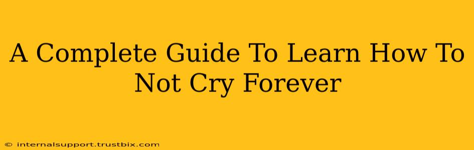 A Complete Guide To Learn How To Not Cry Forever