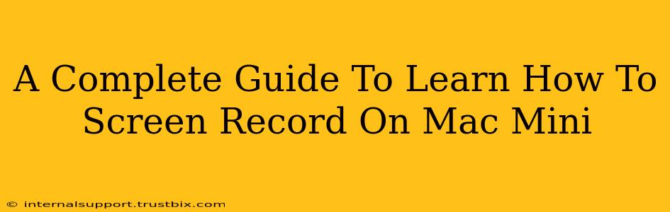 A Complete Guide To Learn How To Screen Record On Mac Mini