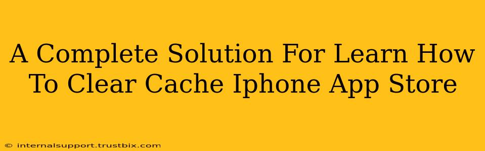 A Complete Solution For Learn How To Clear Cache Iphone App Store