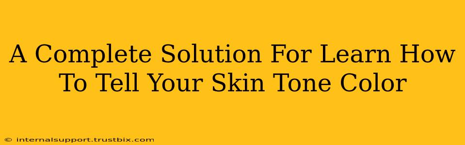 A Complete Solution For Learn How To Tell Your Skin Tone Color