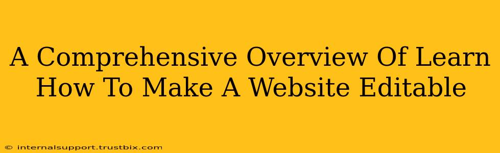 A Comprehensive Overview Of Learn How To Make A Website Editable