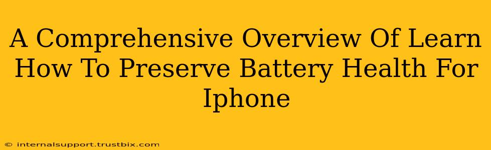 A Comprehensive Overview Of Learn How To Preserve Battery Health For Iphone