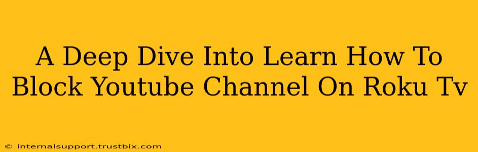 A Deep Dive Into Learn How To Block Youtube Channel On Roku Tv