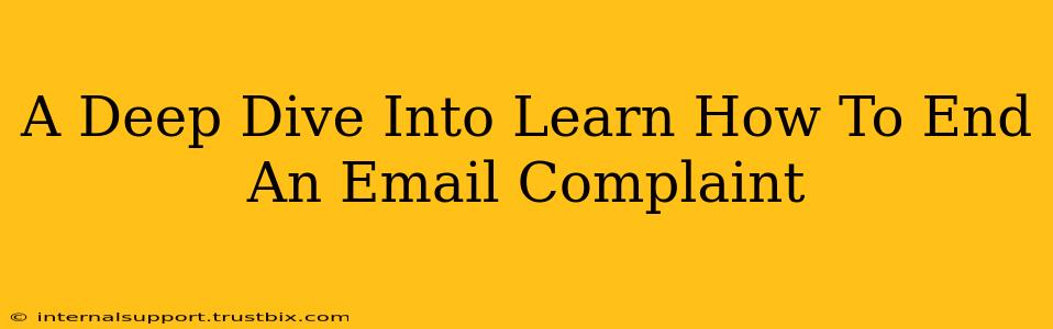 A Deep Dive Into Learn How To End An Email Complaint