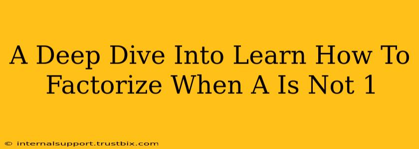 A Deep Dive Into Learn How To Factorize When A Is Not 1