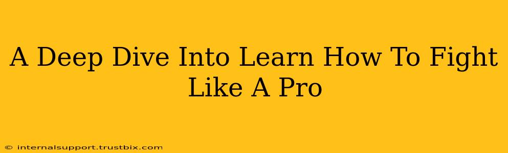 A Deep Dive Into Learn How To Fight Like A Pro