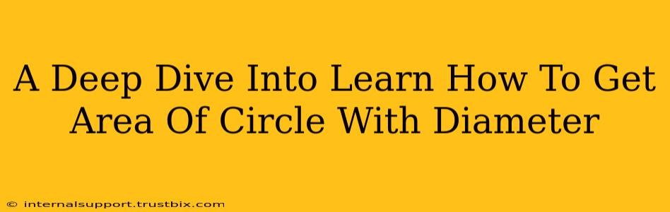 A Deep Dive Into Learn How To Get Area Of Circle With Diameter