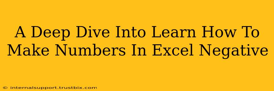 A Deep Dive Into Learn How To Make Numbers In Excel Negative