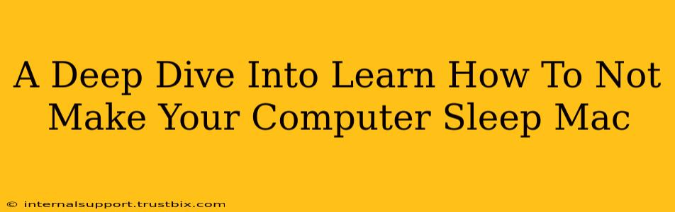 A Deep Dive Into Learn How To Not Make Your Computer Sleep Mac