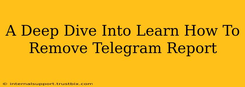 A Deep Dive Into Learn How To Remove Telegram Report