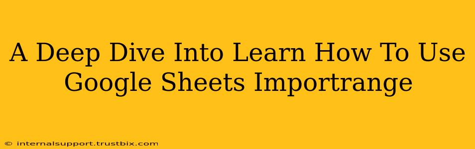 A Deep Dive Into Learn How To Use Google Sheets Importrange