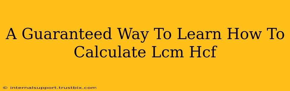 A Guaranteed Way To Learn How To Calculate Lcm Hcf