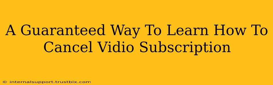 A Guaranteed Way To Learn How To Cancel Vidio Subscription