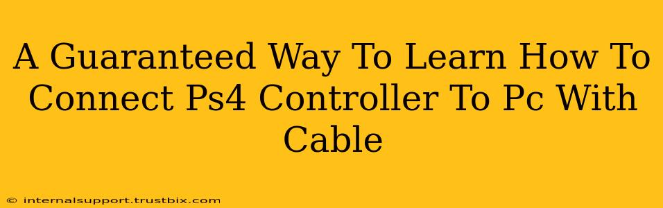 A Guaranteed Way To Learn How To Connect Ps4 Controller To Pc With Cable