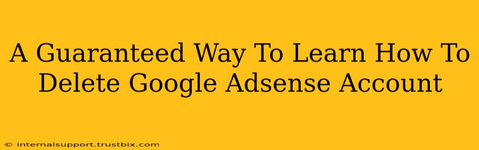 A Guaranteed Way To Learn How To Delete Google Adsense Account