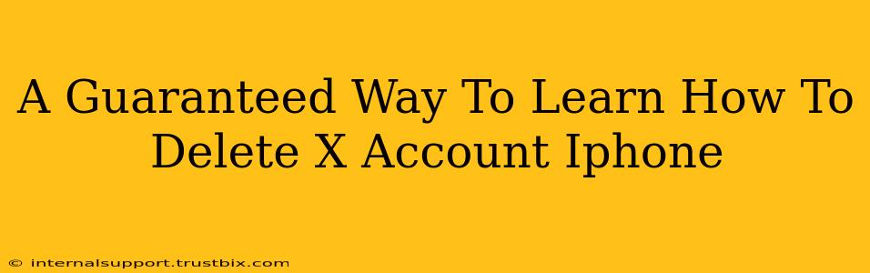 A Guaranteed Way To Learn How To Delete X Account Iphone