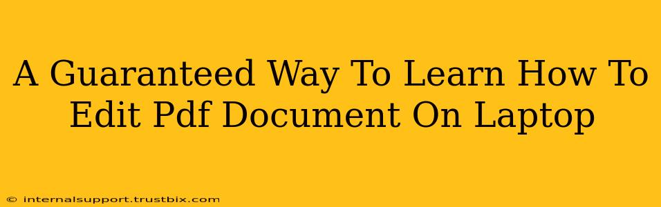 A Guaranteed Way To Learn How To Edit Pdf Document On Laptop