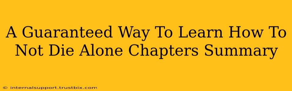 A Guaranteed Way To Learn How To Not Die Alone Chapters Summary