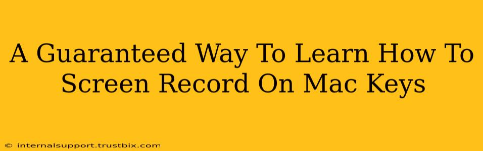 A Guaranteed Way To Learn How To Screen Record On Mac Keys