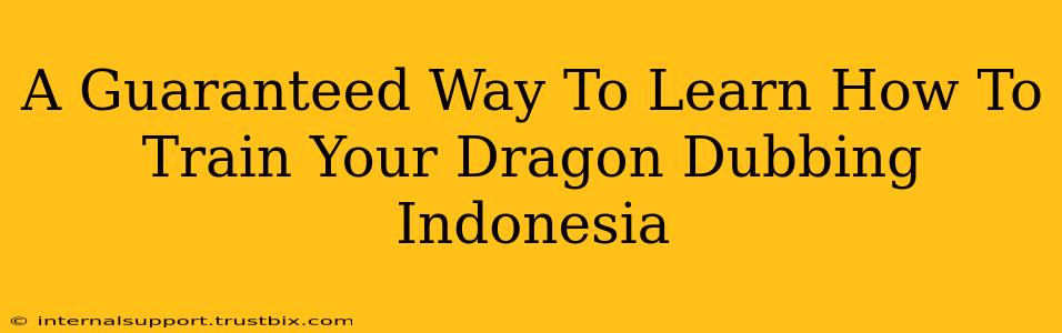 A Guaranteed Way To Learn How To Train Your Dragon Dubbing Indonesia