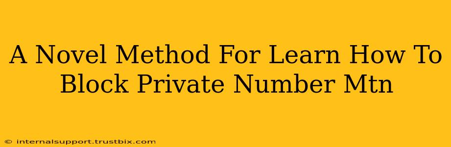 A Novel Method For Learn How To Block Private Number Mtn