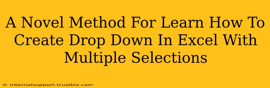 A Novel Method For Learn How To Create Drop Down In Excel With Multiple Selections