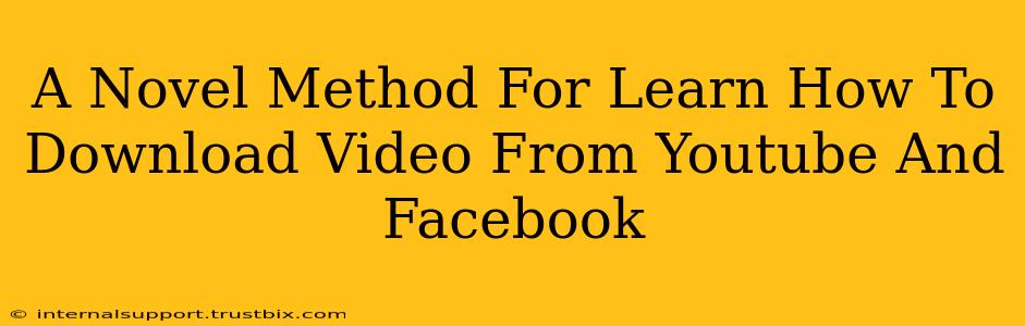 A Novel Method For Learn How To Download Video From Youtube And Facebook