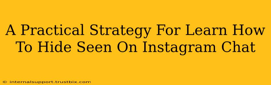 A Practical Strategy For Learn How To Hide Seen On Instagram Chat