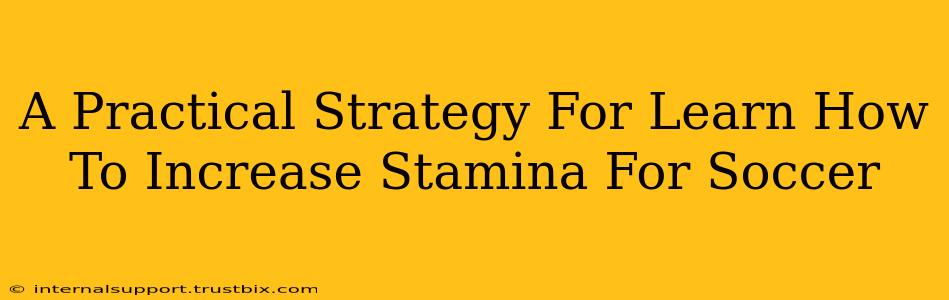 A Practical Strategy For Learn How To Increase Stamina For Soccer