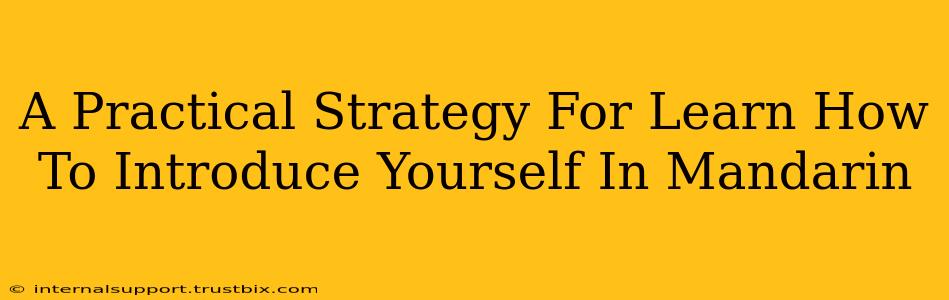 A Practical Strategy For Learn How To Introduce Yourself In Mandarin