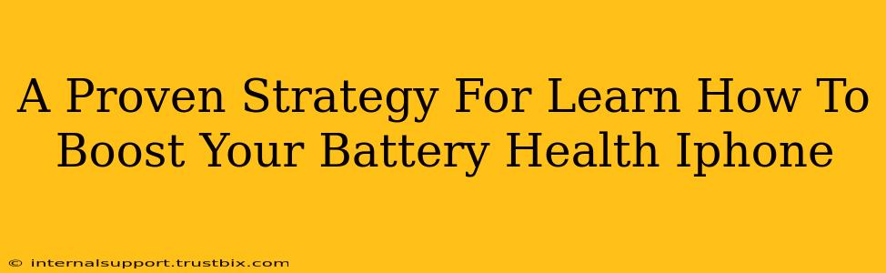 A Proven Strategy For Learn How To Boost Your Battery Health Iphone