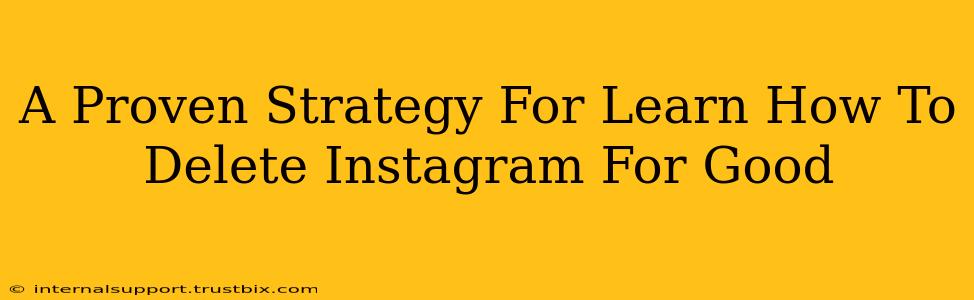 A Proven Strategy For Learn How To Delete Instagram For Good