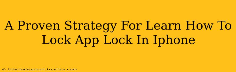 A Proven Strategy For Learn How To Lock App Lock In Iphone