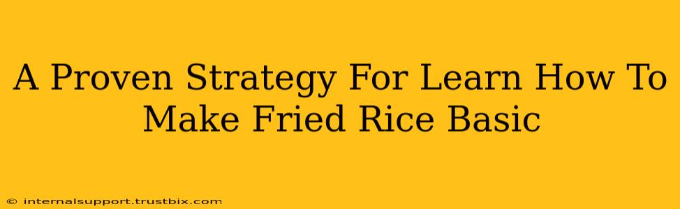 A Proven Strategy For Learn How To Make Fried Rice Basic